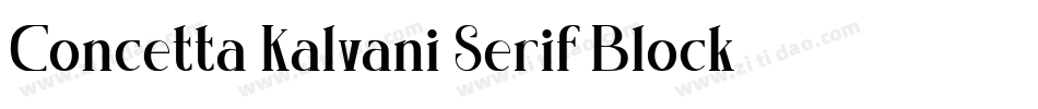 Concetta Kalvani Serif Block字体转换